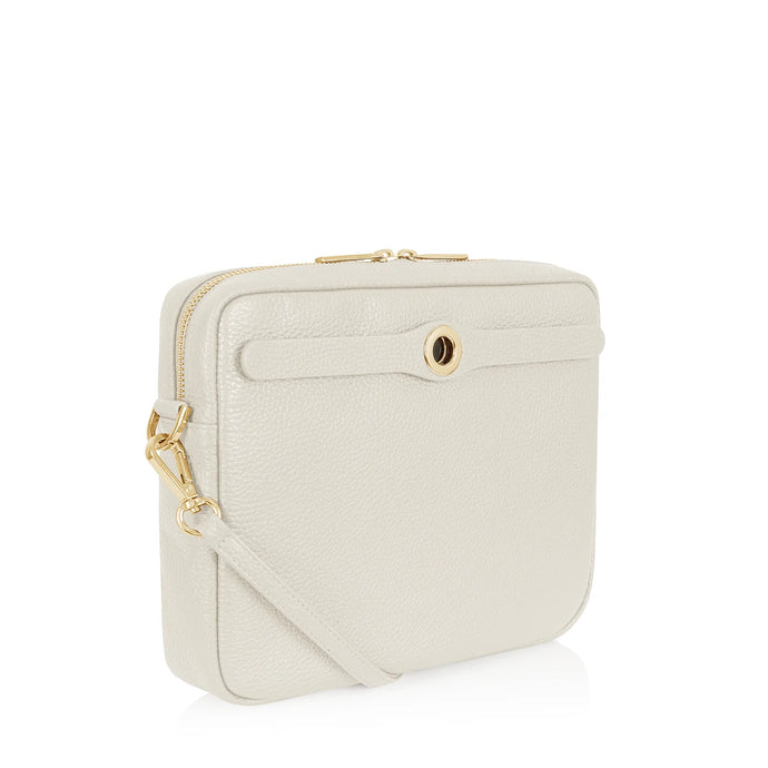 Mia Zipped Crossbody Leather Bag Orchid